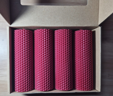 Set de 4 Lumanari din Faguri Rosii [2]