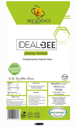 Turta si Hrana Solida pentru Albine - Turta cu ginseng fondant- 1kg
