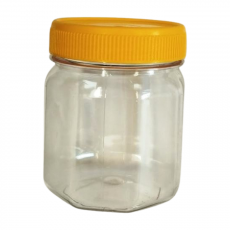 Lucru cu Mierea - Borcan Hexagon Plastic 0.25Kg Miere