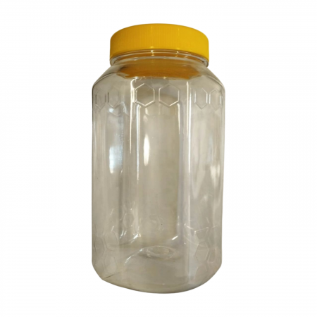 Lucru cu Mierea - Borcan Hexagon Plastic 1Kg Miere