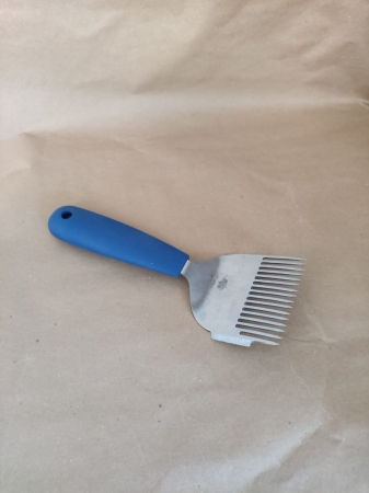 Lucru cu Mierea - Furculita Descapacit Inox Maner Albastru