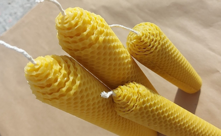 Lumanari din ceara de albine model fagure [4]