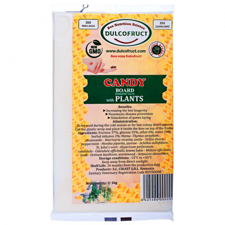 Hrana si Hranitoare Apicole - Turta cu plante Dulcofruct 1 kg