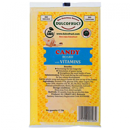 Hrana si Hranitoare Apicole - Turtă energetică cu vitamine Dulcofruct 1 kg