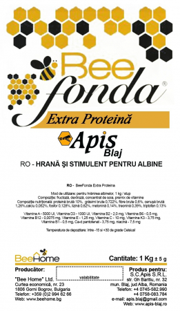 Hrana si Hranitoare Apicole - Turta pentru albine, Beefonda Extra Proteina