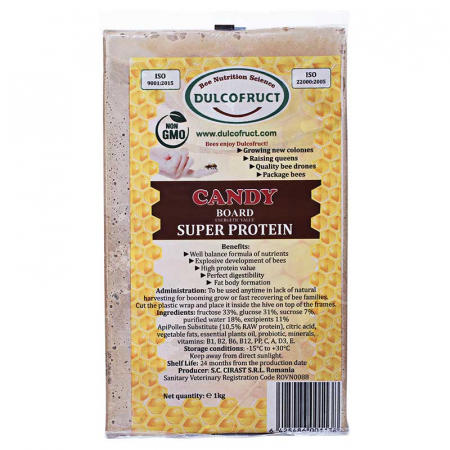 Hrana si Hranitoare Apicole - Turtă super proteică Dulcofruct 1 kg
