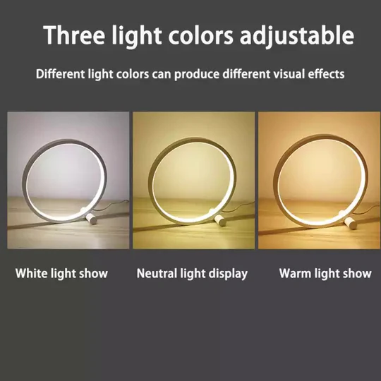 Lampa de veghe circulara pentru birou, incarcare USB [3]