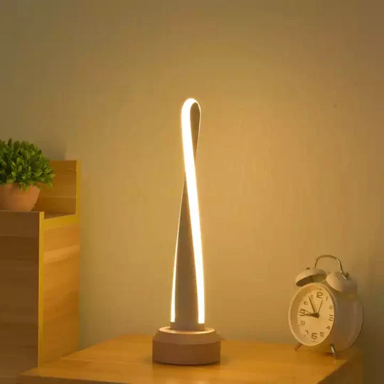 Lampa LED pentru birou, spirala, incarcare USB, touch [2]