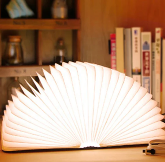 Lampa tip carte - coperti din lemn [8]