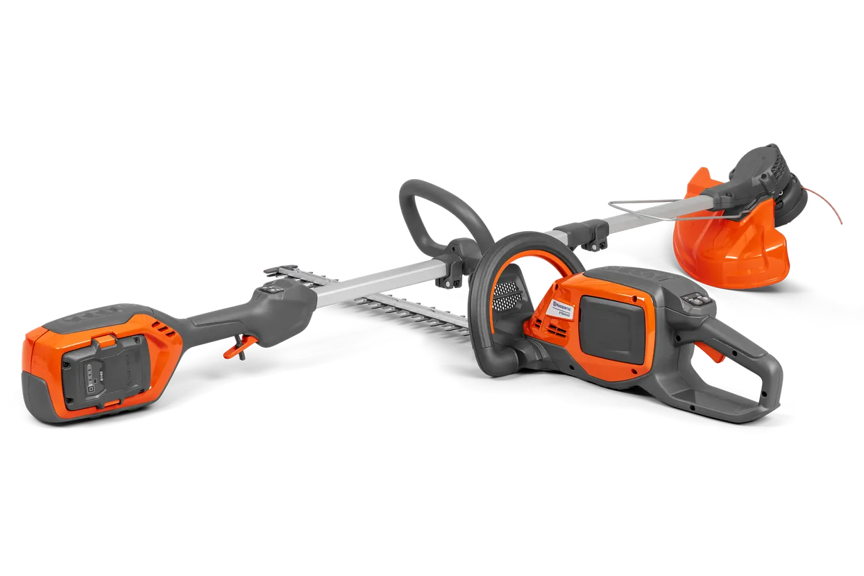 Motounelte de taiat gard viu - Trimmer Husqvarna Cordless 215i L + Motounealta de taiat gard viu 215i HD45, Kit  (Incarcator  QC 80 si Acumulator  40-B70, 36 V/2.0Ah)