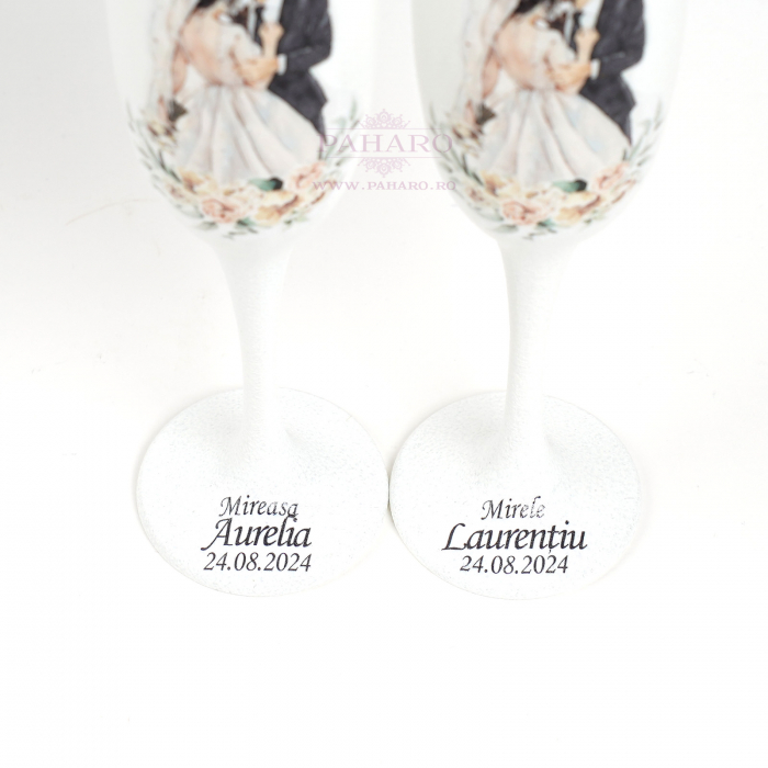 Pahare pentru miri FLORAL - PM 601A - Rosu & Galben - Copie [6]