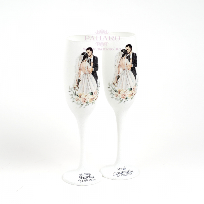 Pahare pentru miri FLORAL - PM 601A - Rosu & Galben - Copie [4]