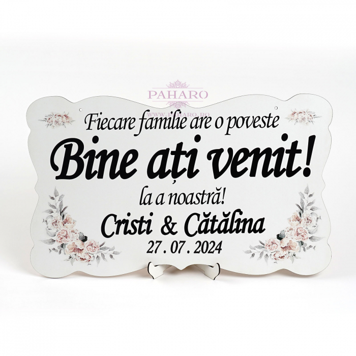 Panou Personalizat  „ Bine ați venit !” - 601 T1 - Crem [1]