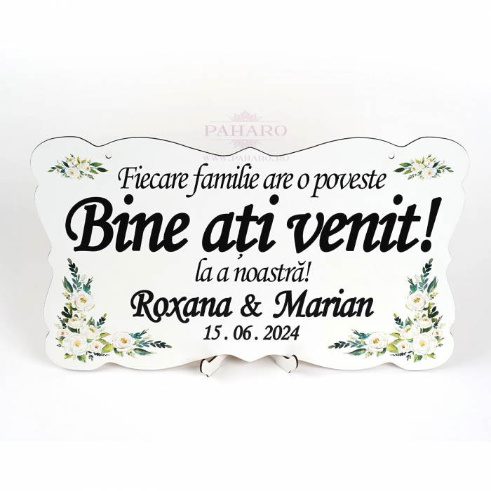 Panou Personalizat  „ Bine ați venit !” - 402 T1 -Verde [2]