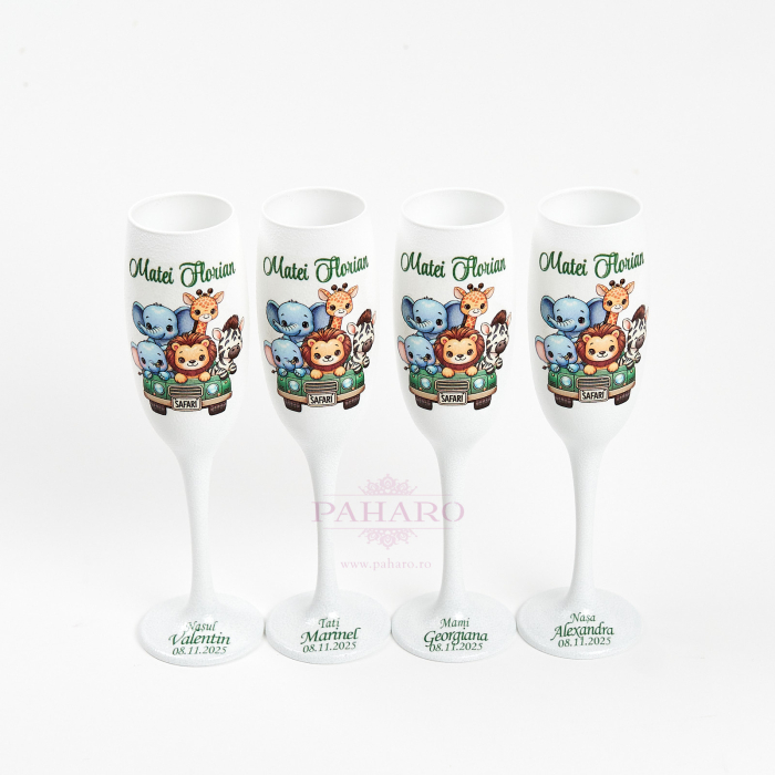 Set 4 Pahare Botez -Tematică Safari - BX02 [3]