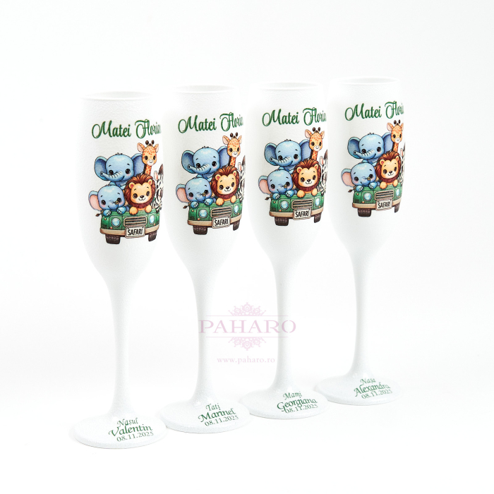 Set 4 Pahare Botez -Tematică Safari - BX02 [2]