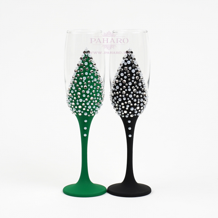 Set pahare "ELEGANCE" diferite culori - pentru nasi/socrii [1]