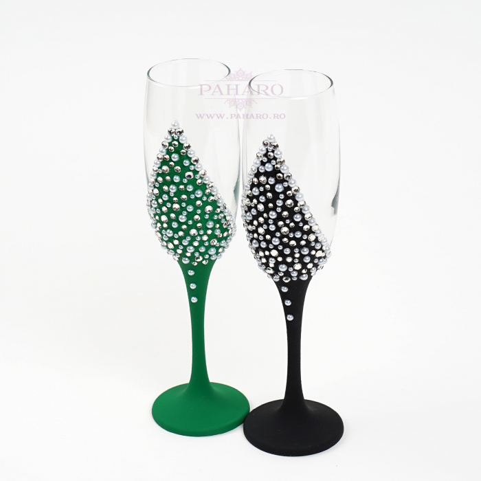 Set pahare "ELEGANCE" diferite culori - pentru nasi/socrii [4]