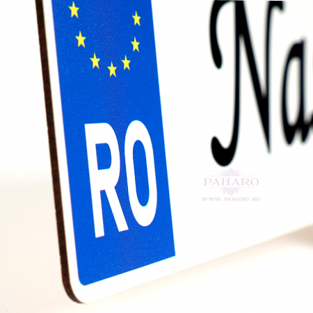 Plăcuță Număr Auto "Nași fericiti" [2]