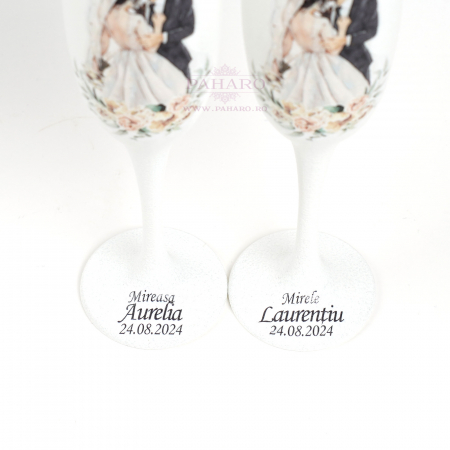 Pahare pentru miri FLORAL - PM 601A - Rosu & Galben - Copie [5]