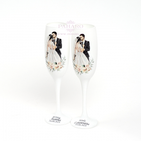 Pahare pentru miri FLORAL - PM 601A - Rosu & Galben - Copie [2]