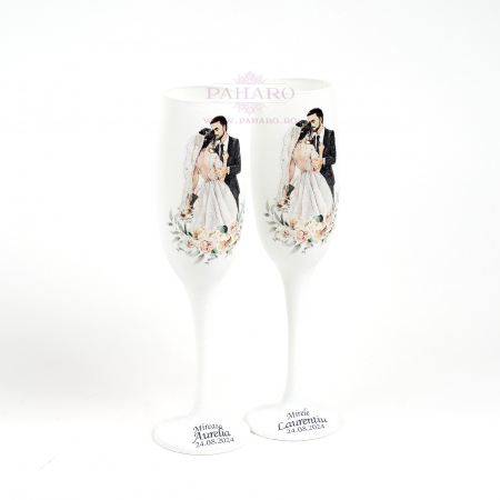 Pahare pentru miri FLORAL - PM 601A - Rosu & Galben - Copie [3]