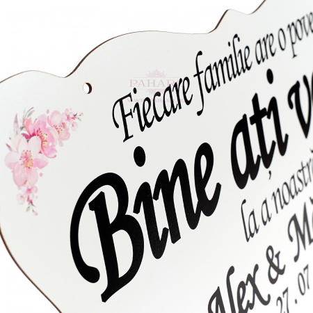 Panou Personalizat  „ Bine ați venit !” - 201 T1 - Roz [2]