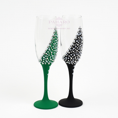 Set pahare "ELEGANCE" diferite culori - pentru nasi/socrii [4]