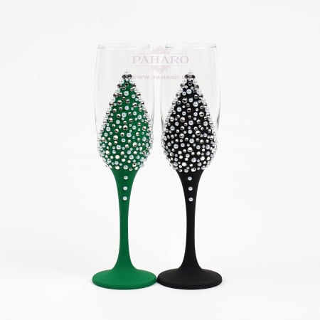 PAHARE PREMIUM - Set pahare "ELEGANCE" diferite culori - pentru nasi/socrii