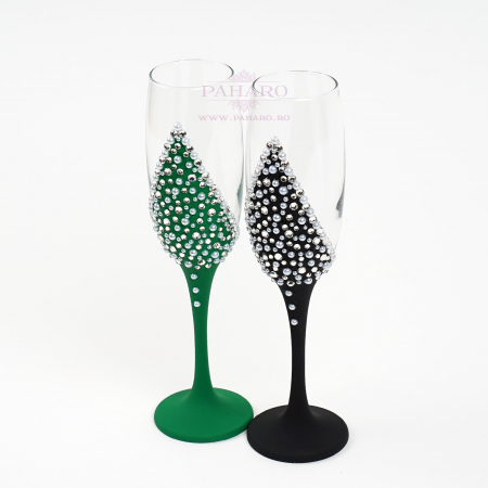 Set pahare "ELEGANCE" diferite culori - pentru nasi/socrii [3]