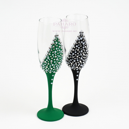 Set pahare "ELEGANCE" diferite culori - pentru nasi/socrii [2]