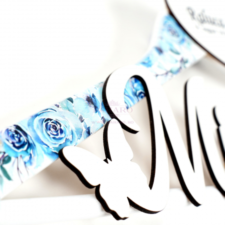 Umeraș Mireasa FLORAL - 301- Albastru [3]