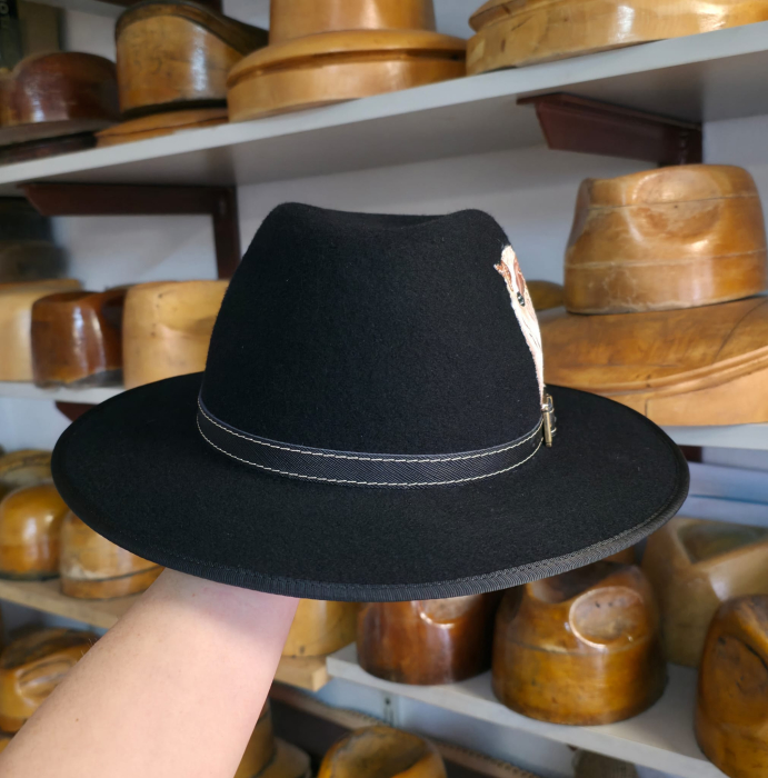 Pălărie cu borul, pictată manual cu berbec [2]