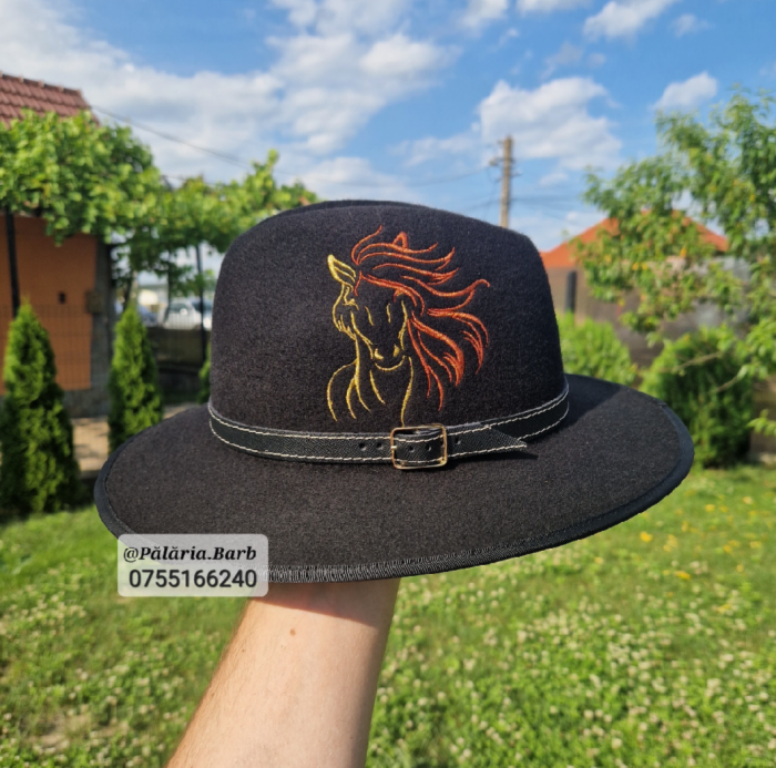 Pălărie neagră "Cal cu coamă" [1]