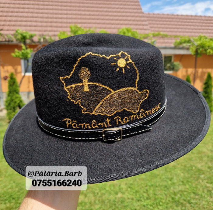 Pălărie neagră cu model tradițional pictat [2]