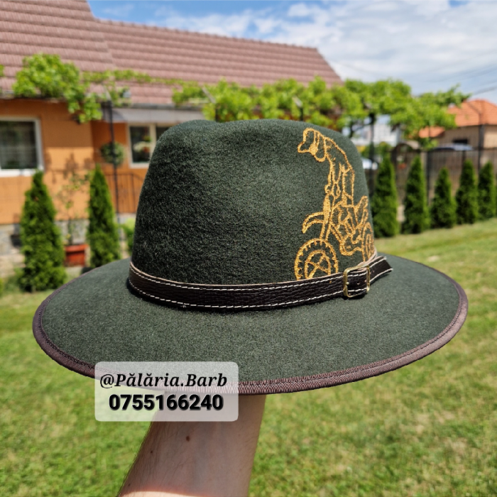 Pălărie verde cu motocross pictat [2]