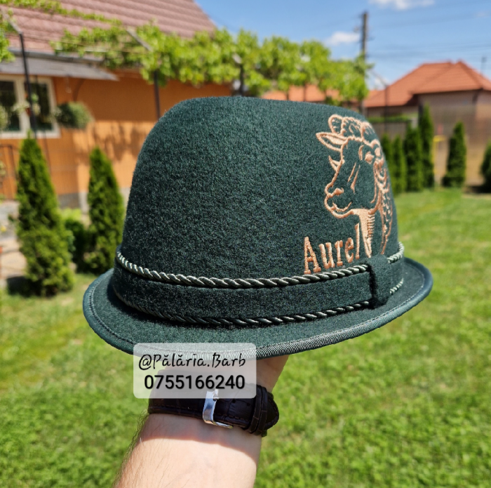 Pălărie verde "Oșenească" cu berbec cusut [2]