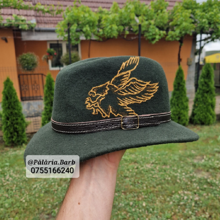 Pălărie verde "Parlamentară" cu vultur pictat [1]