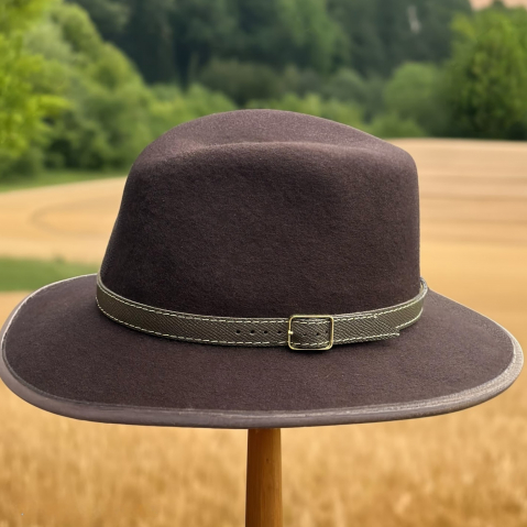 Pălării Simple - Pălărie maro, unisex cu bor drept