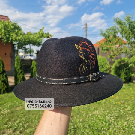 Pălărie neagră "Cal cu coamă" [1]