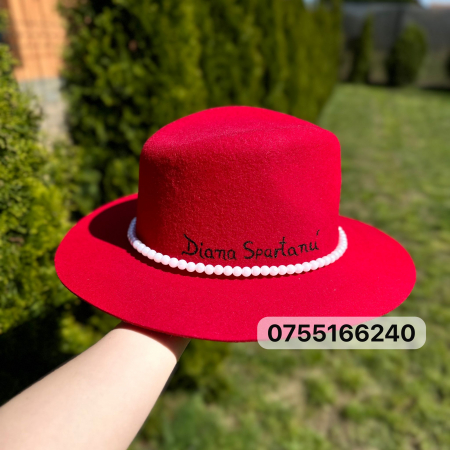 Pălărie roșie cu un cal cusut [2]