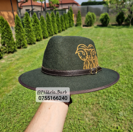 Pălărie verde cu berbec pictat [1]