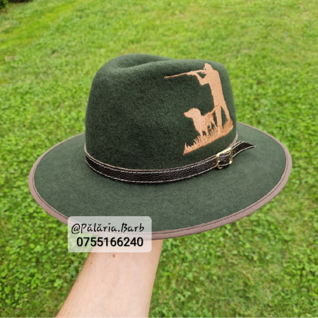Pălării de Vânătoare - Pălărie verde cu temă de vânătoare 2