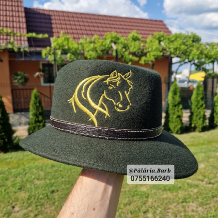 Pălărie verde "Parlamentară" cu un cal pe ambele părți [1]