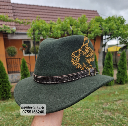 Pălărie verde "Parlamentară" cu vultur pictat [1]