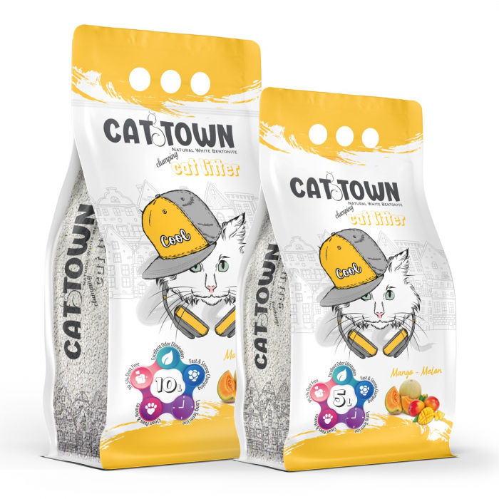 Asternut Igienic Cat Town Mango si Pepene Galben pentru Pisici [2]