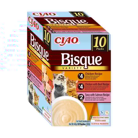 Ciao Churu Bisque Variety cu Pui, Pui si Vita, Ton si Somon 10 Buc [3]