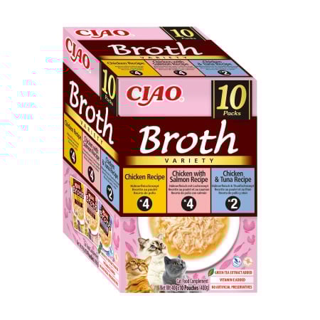 Ciao Churu Broth Variety cu Pui, Pui si Somon, Pui si Ton 10 Buc [3]