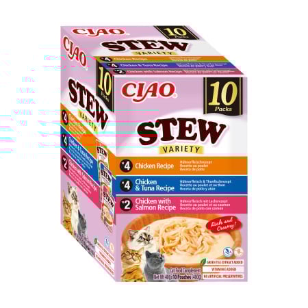 Ciao Churu Stew Variety cu Pui, Pui si Ton, Pui si Somon 10 Buc [3]