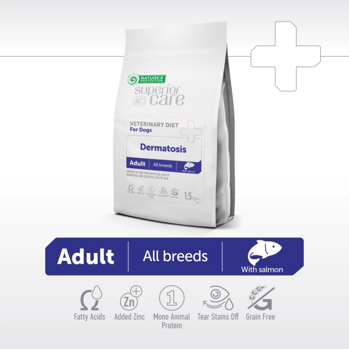 Nature's Protection Veterinary Diet Dermatosis Salmon Adult All Breeds [3]